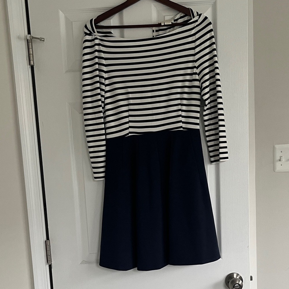 Kate Spade Navy and White Striped Dress